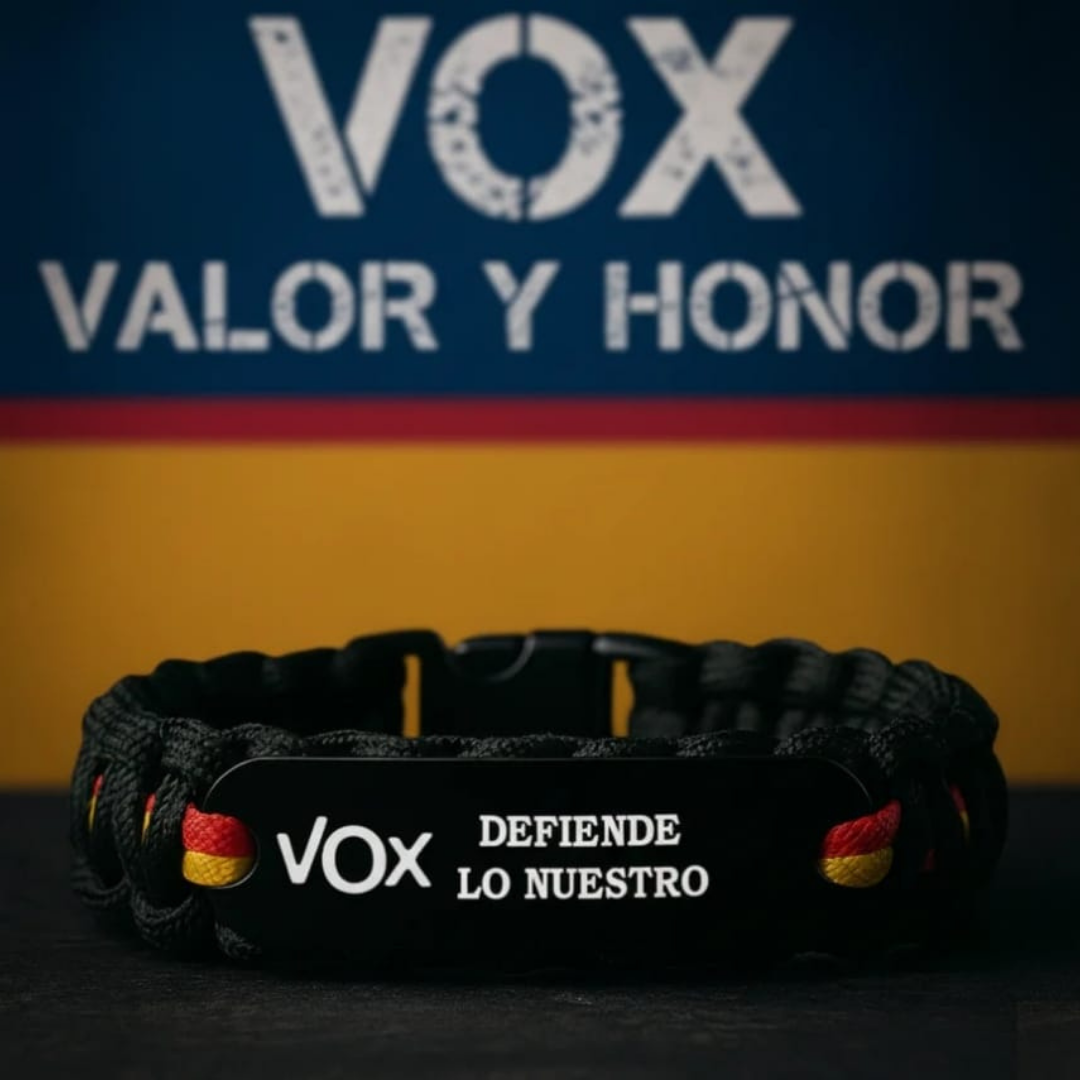 Pulsera paracord VOX Defiende lo Nuestro Bandera España
