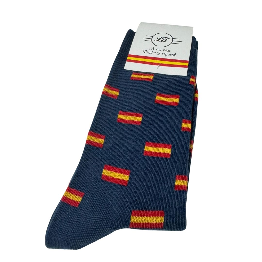 Calcetines bandera España azul marino - LaFlamencadeBorgoña