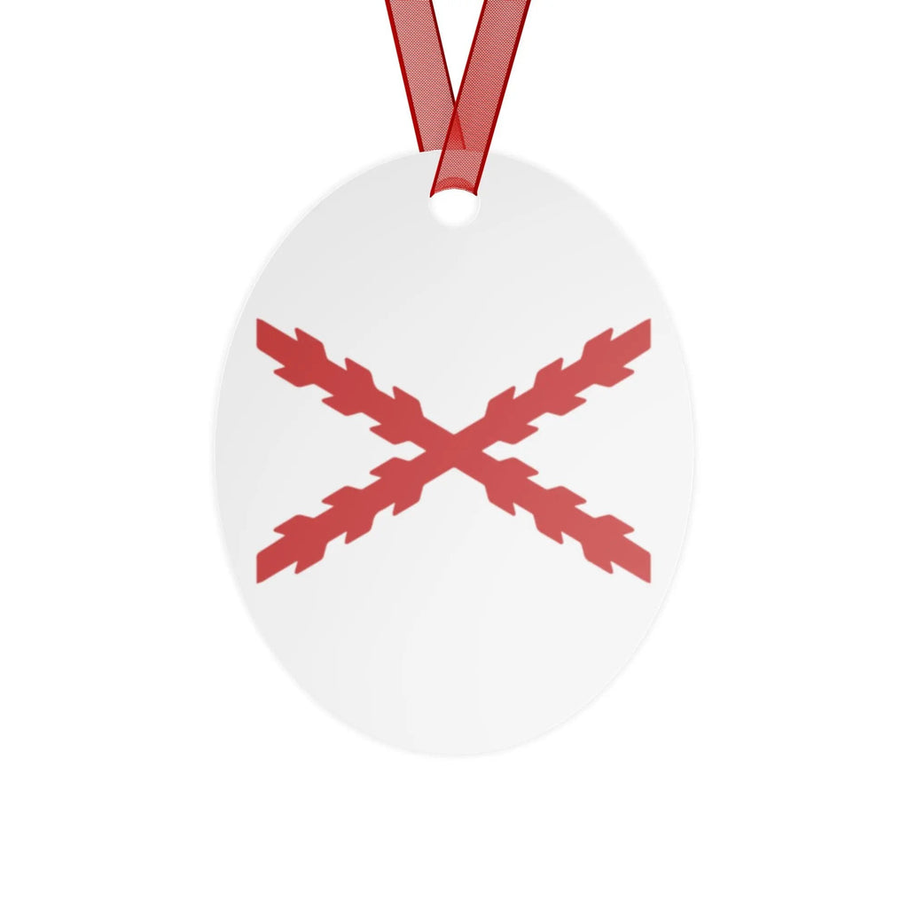Comprar Adornos de cerámica a doble cara para Árbol de Navidad - Cruz de Borgoña La Flamenca de Borgoña Bandera España