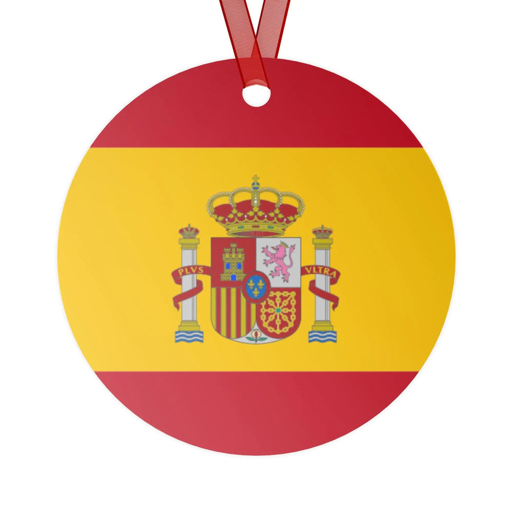 Comprar Adornos de cerámica a doble cara para Árbol de Navidad La Flamenca de Borgoña Bandera España