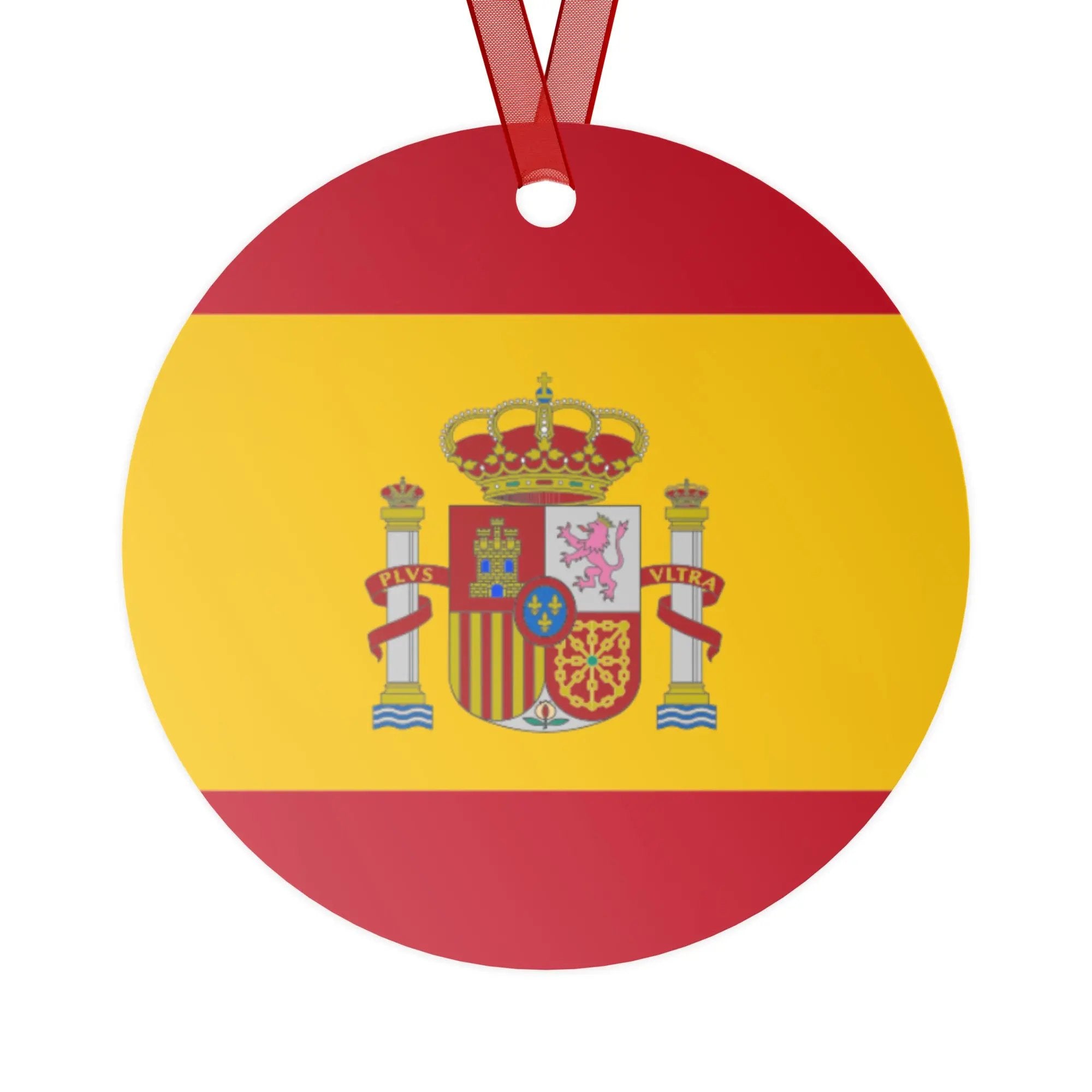 Comprar Adornos de cerámica a doble cara para Árbol de Navidad La Flamenca de Borgoña Bandera España