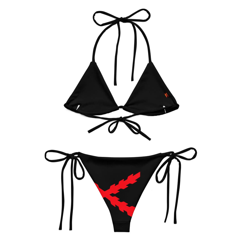 Comprar Bikini de triángulo Cruz de Borgoña negro La Flamenca de Borgoña, Bandera de España, Cruz de Borgoña, Patricia Muñoz, VOX, Santiago Abascal