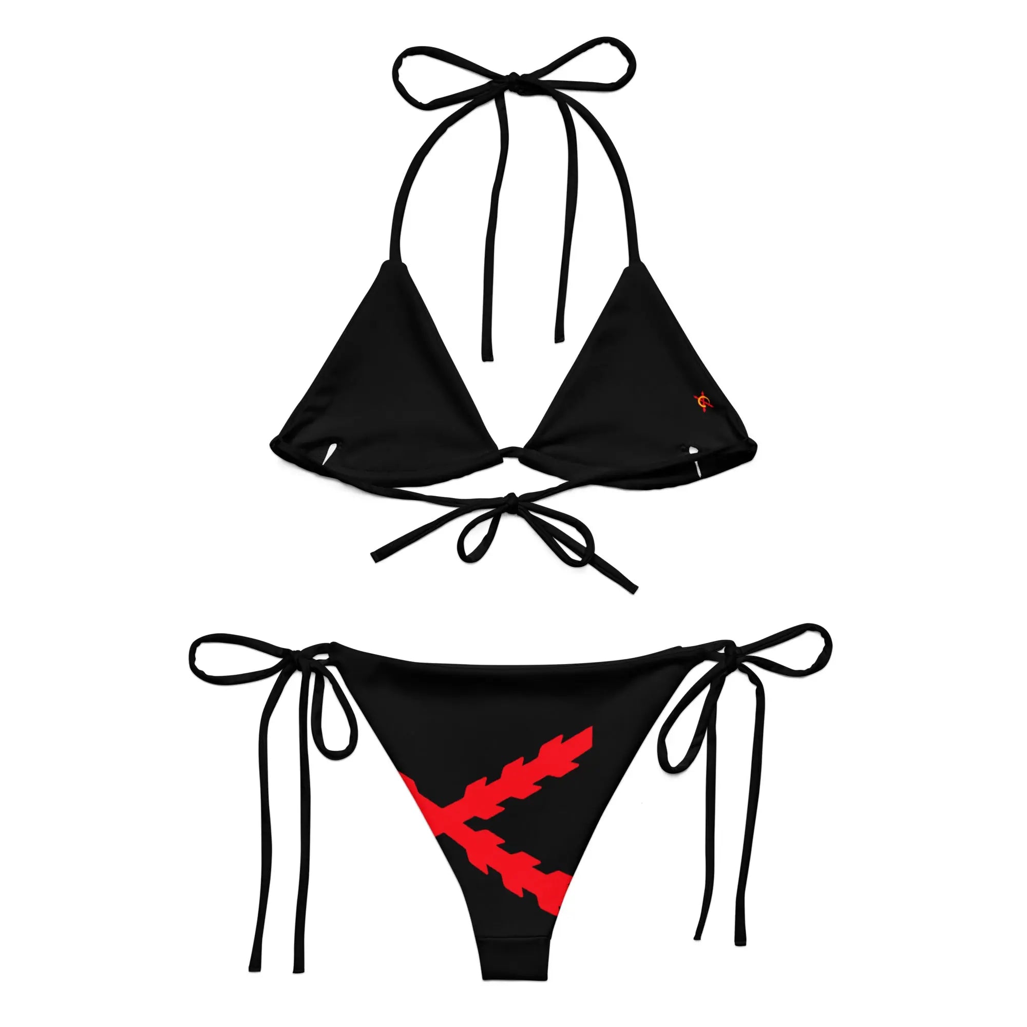 Comprar Bikini de triángulo Cruz de Borgoña negro La Flamenca de Borgoña, Bandera de España, Cruz de Borgoña, Patricia Muñoz, VOX, Santiago Abascal