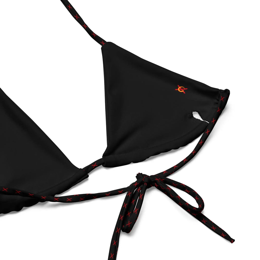 Comprar Bikini de triángulo negro Cruz de Borgoña La Flamenca de Borgoña, Bandera de España, Cruz de Borgoña, Patricia Muñoz, VOX, Santiago Abascal