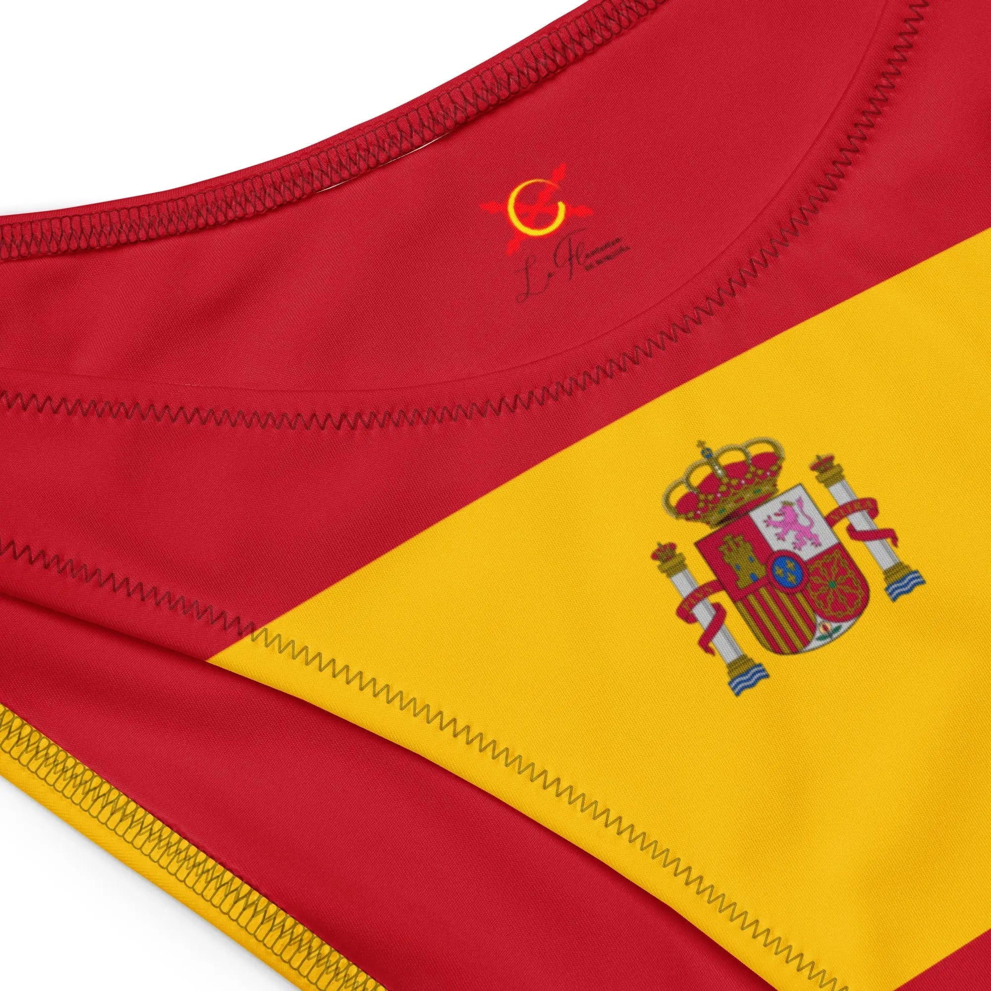 Comprar Braguita de bikini con corte en V reciclada Bandera España La Flamenca de Borgoña Bandera España