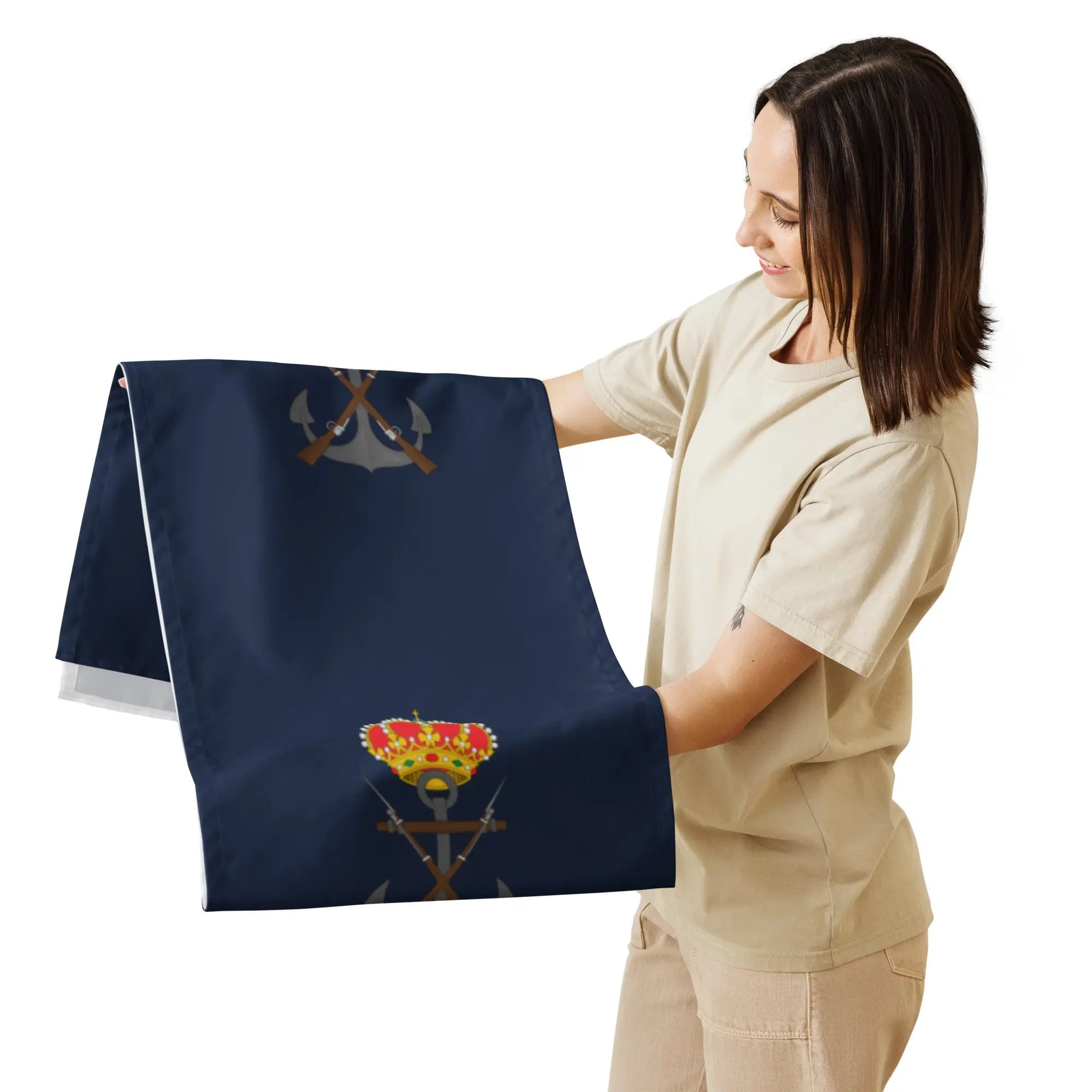 Comprar Camino de mesa Infantería de Marina Bandera España La Flamenca de Borgoña Patricia Muñoz VOX