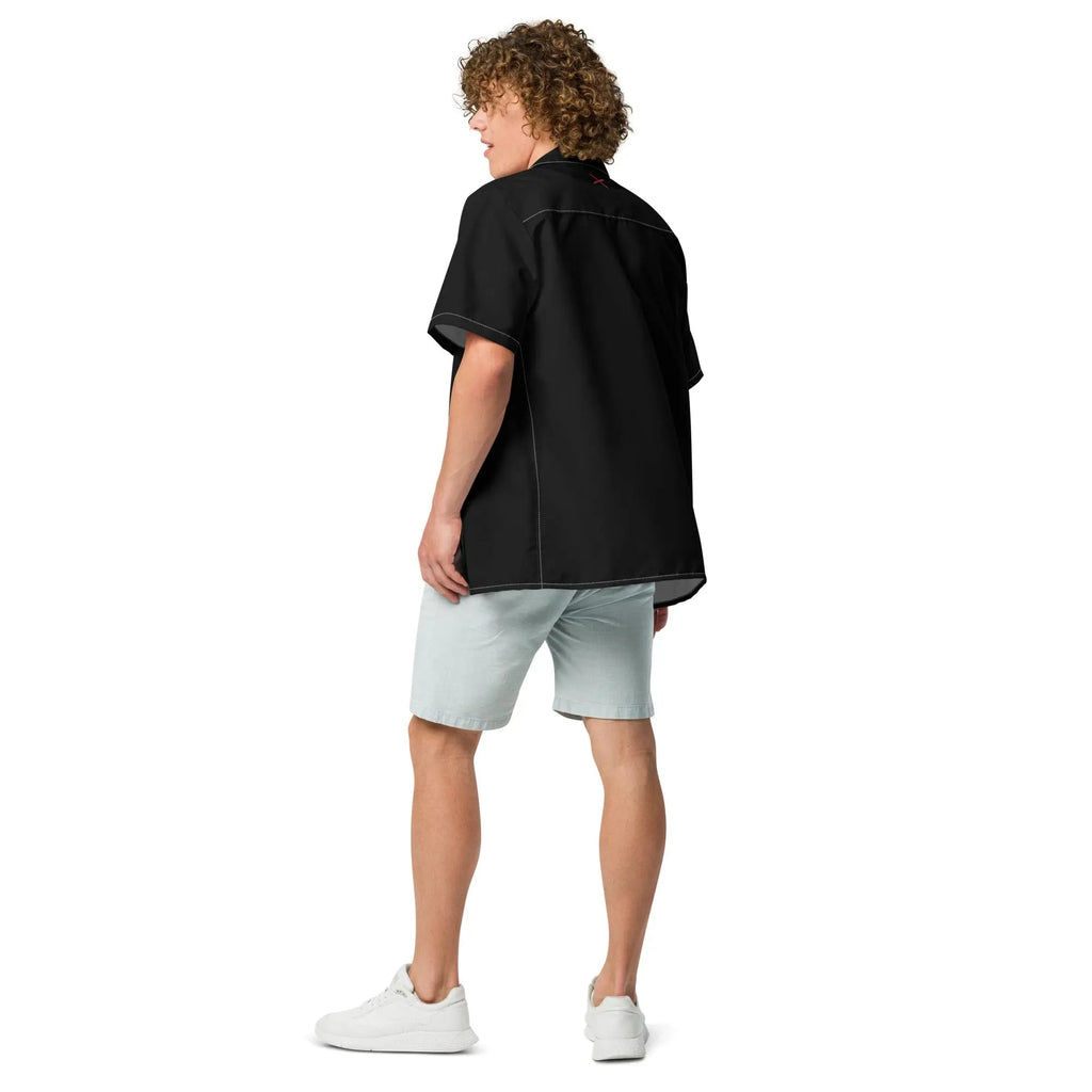 Comprar Camisa Bandera España negra manga corta unisex Bandera España La Flamenca de Borgoña Patricia Muñoz VOX
