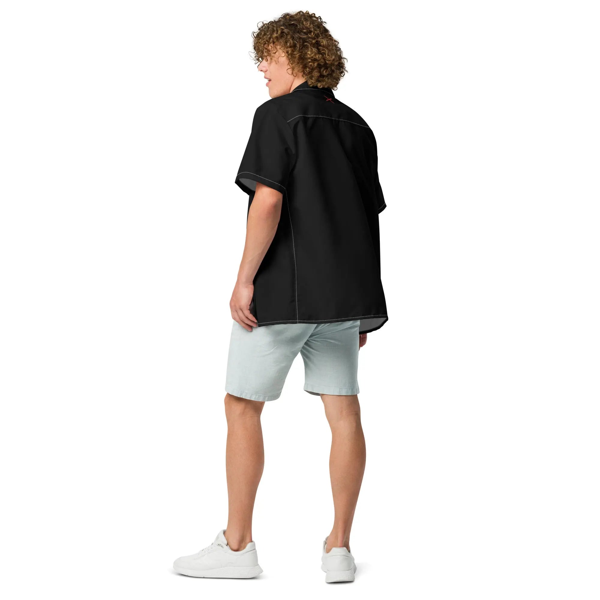 Comprar Camisa Bandera España negra manga corta unisex Bandera España La Flamenca de Borgoña Patricia Muñoz VOX