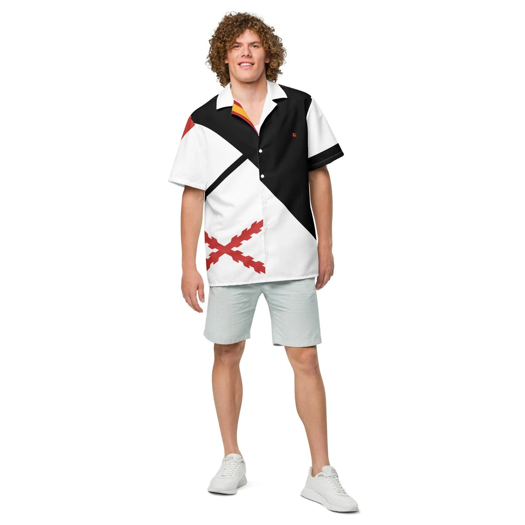 Comprar Camisa Cruz de Borgoña y Bandera España manga corta unisex Bandera España La Flamenca de Borgoña Patricia Muñoz VOX
