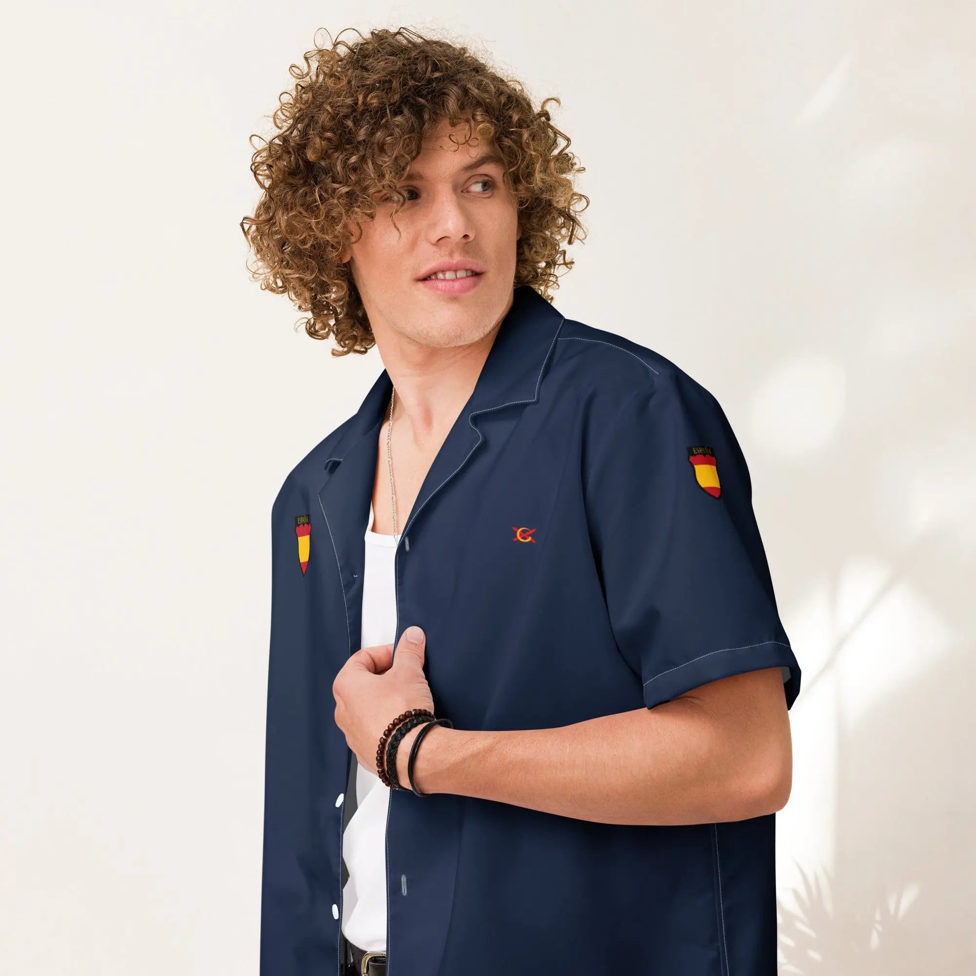 Comprar Camisa División Azul I manga corta unisex Bandera España La Flamenca de Borgoña Patricia Muñoz VOX