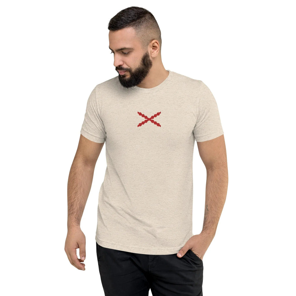 Comprar Camiseta Cruz de Borgoña bordada de manga corta Bandera España La Flamenca de Borgoña Patricia Muñoz VOX