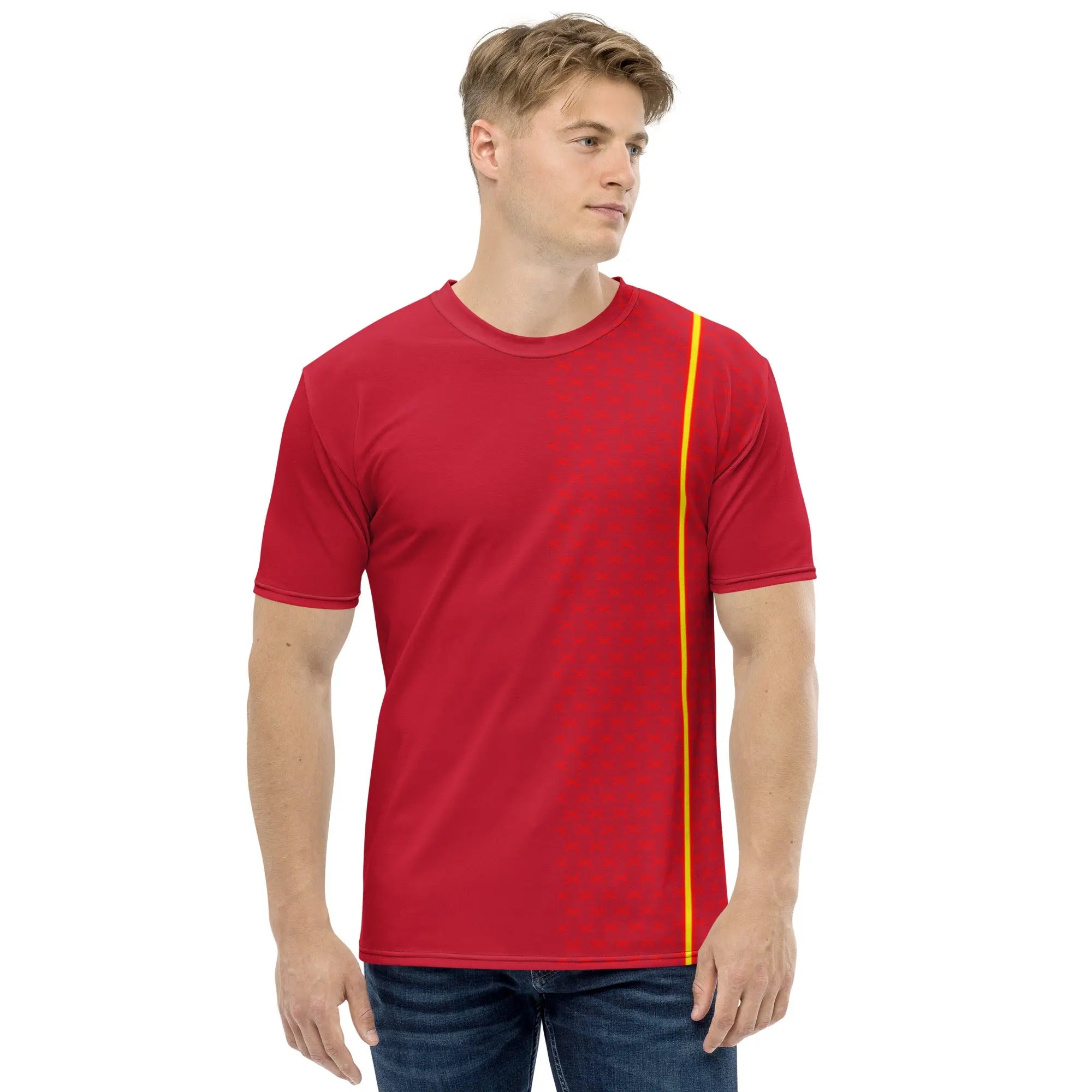 Comprar Camiseta Cruz de Borgoña roja para hombre Bandera España La Flamenca de Borgoña Patricia Muñoz VOX