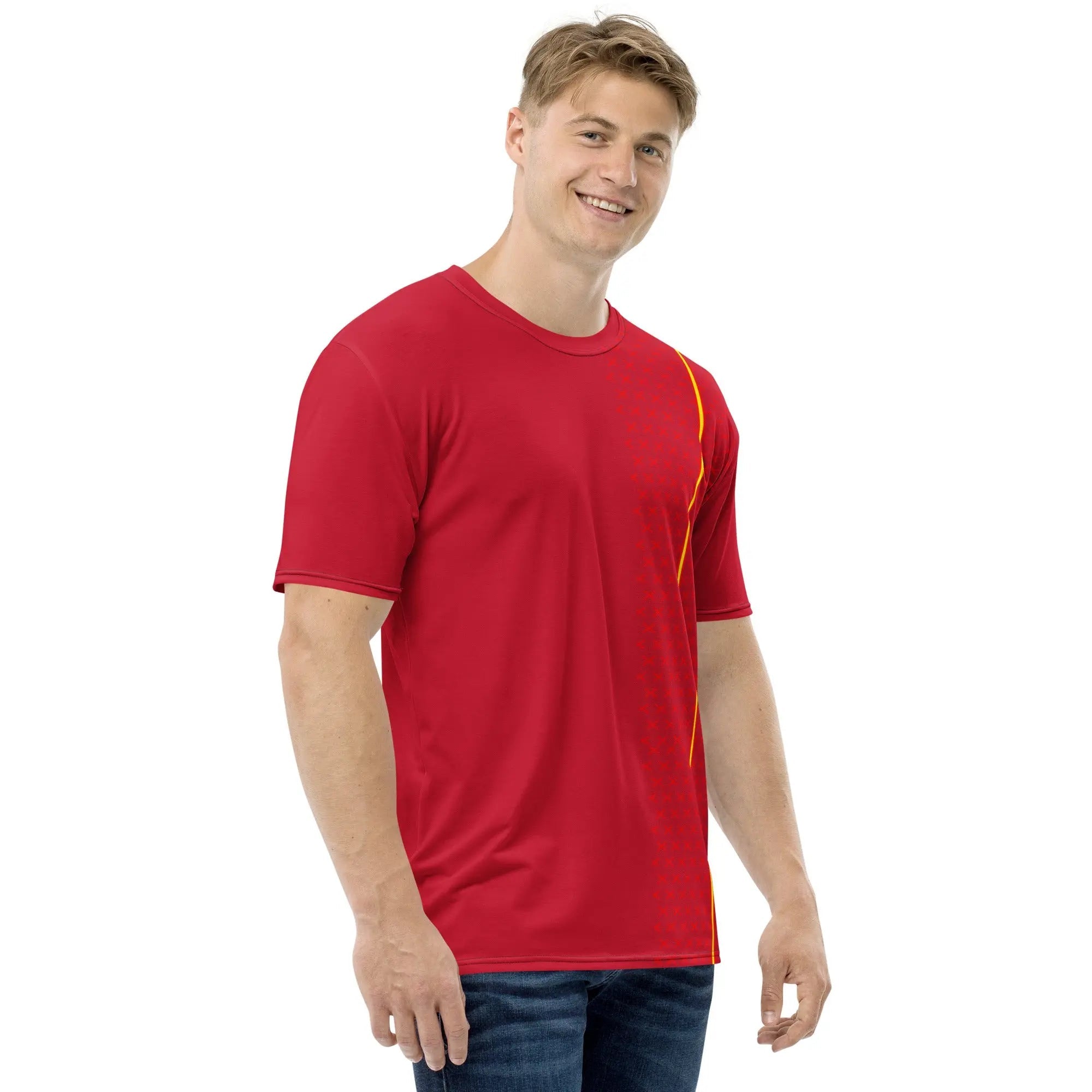 Comprar Camiseta Cruz de Borgoña roja para hombre Bandera España La Flamenca de Borgoña Patricia Muñoz VOX