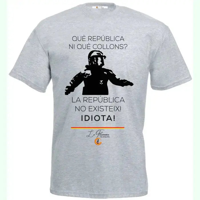 Comprar Camiseta Mujer "La república no existe, idiota" Bandera España La Flamenca de Borgoña Patricia Muñoz VOX