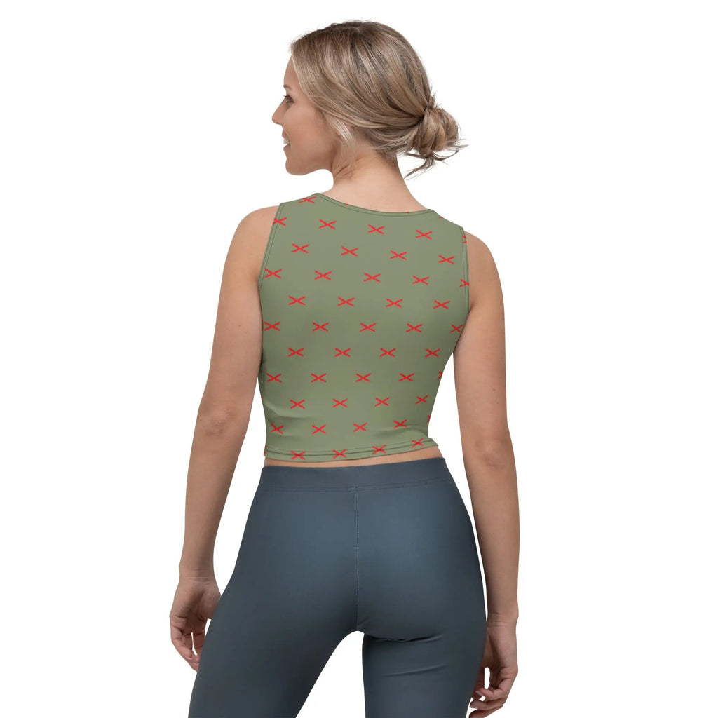 Comprar Camiseta Top Cruz de Borgoña verde Bandera España La Flamenca de Borgoña Patricia Muñoz VOX