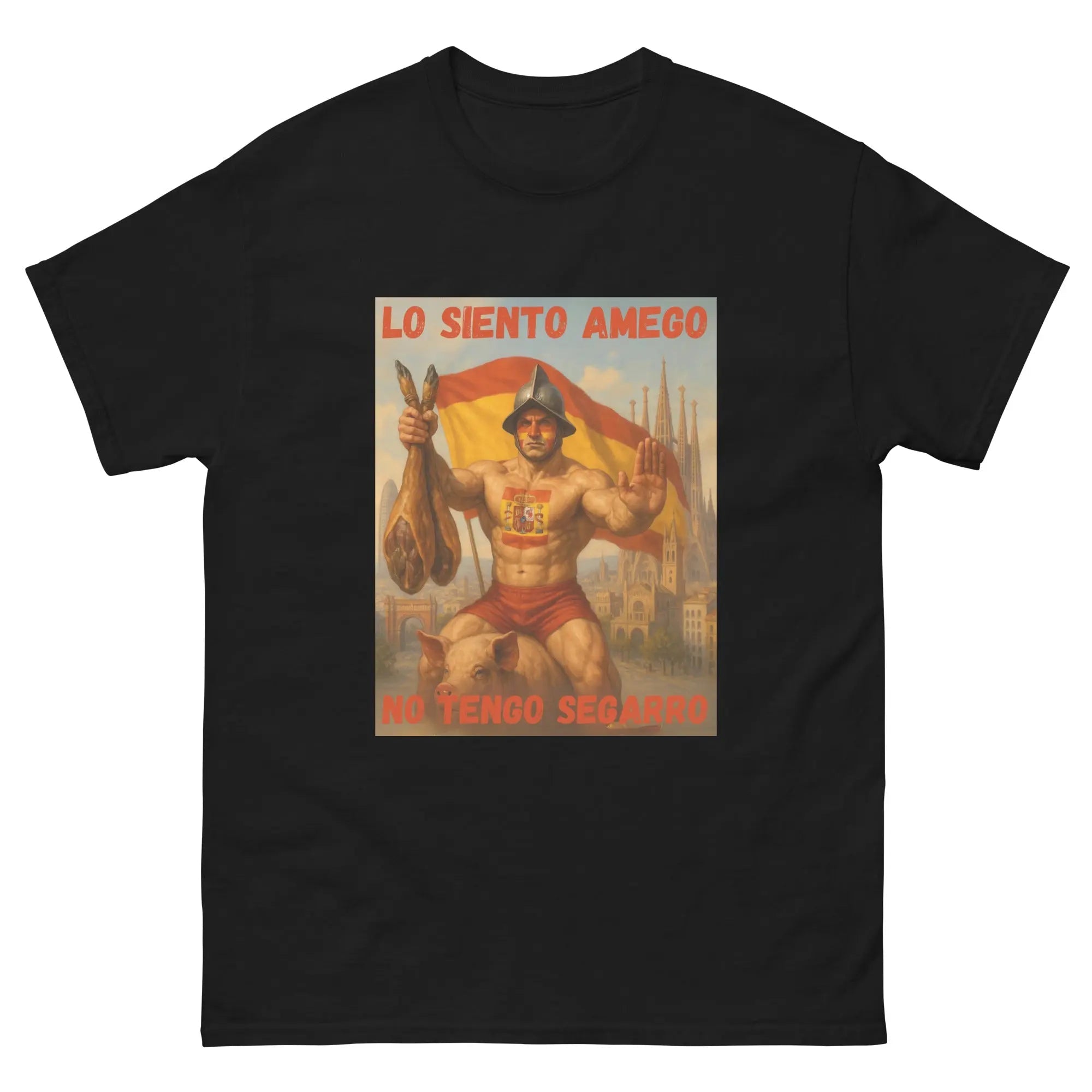 Comprar Camiseta "Lo siento amego, no tengo segarro" La Flamenca de Borgoña, Bandera de España, Cruz de Borgoña, Patricia Muñoz, VOX