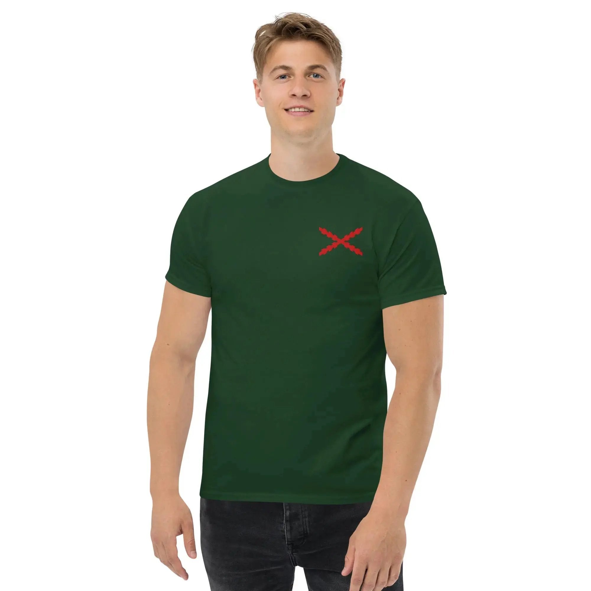 Comprar Camiseta clásica unisex Cruz de Borgoña mediana - Talla L OFERTA La Flamenca de Borgoña Bandera España