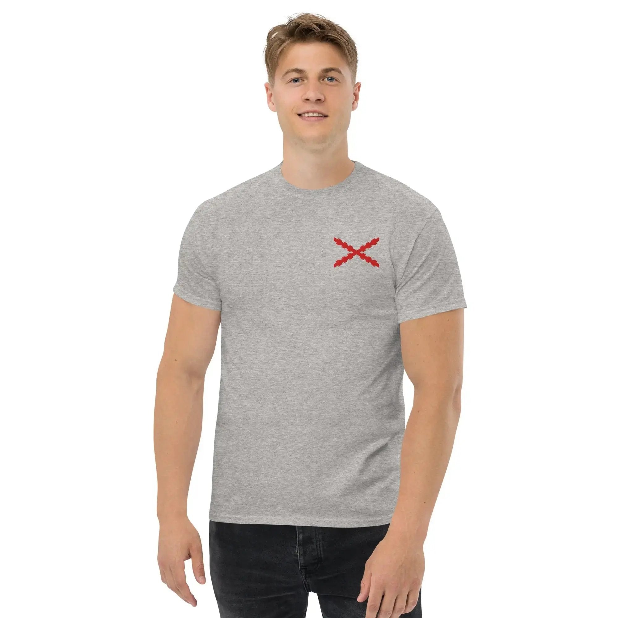 Comprar Camiseta clásica unisex Cruz de Borgoña mediana - Talla L OFERTA La Flamenca de Borgoña Bandera España