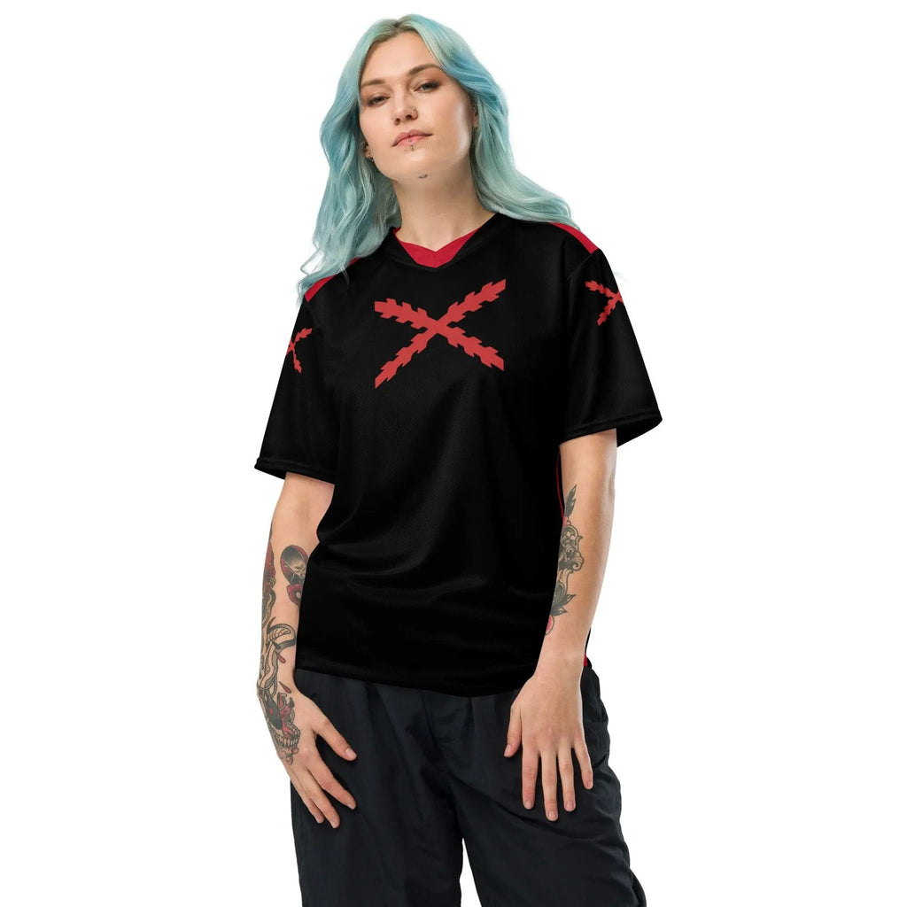 Comprar Camiseta de deporte reciclada unisex Cruz de Borgoña La Flamenca de Borgoña Bandera España