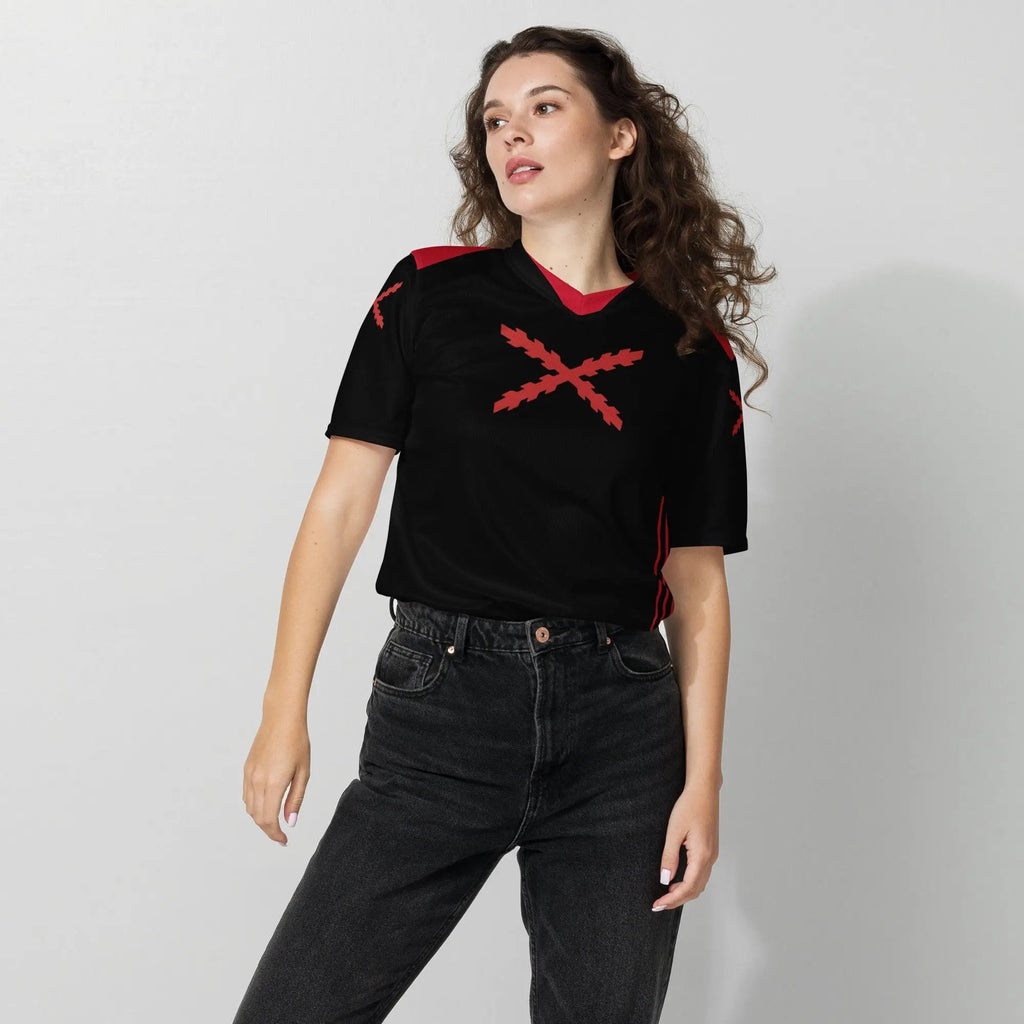 Comprar Camiseta de deporte reciclada unisex Cruz de Borgoña La Flamenca de Borgoña Bandera España