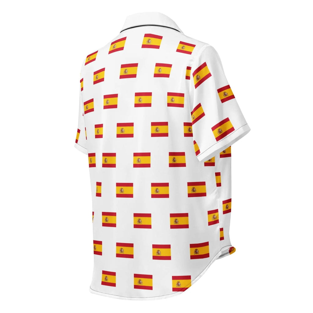Comprar Camiseta de pijama de manga corta Blanco Bandera España con ribete La Flamenca de Borgoña Bandera España