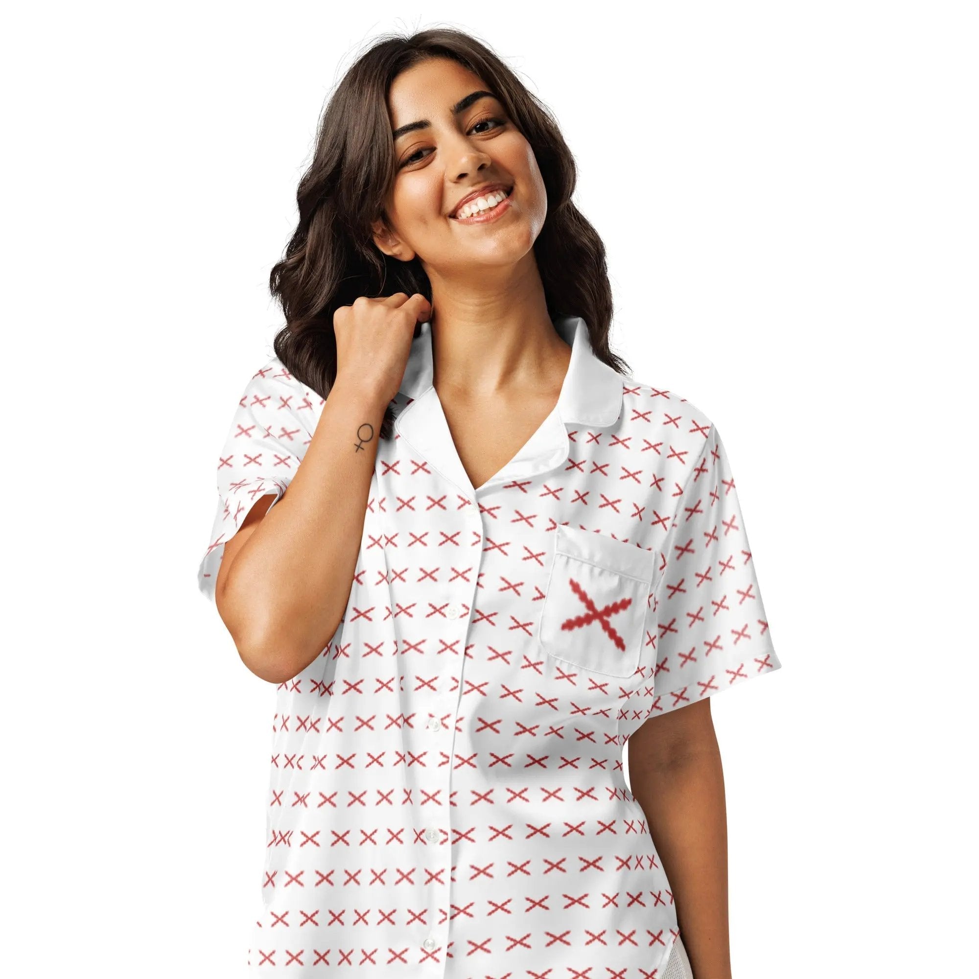 Comprar Camiseta de pijama de manga corta Cruz de Borgoña con ribete La Flamenca de Borgoña Bandera España