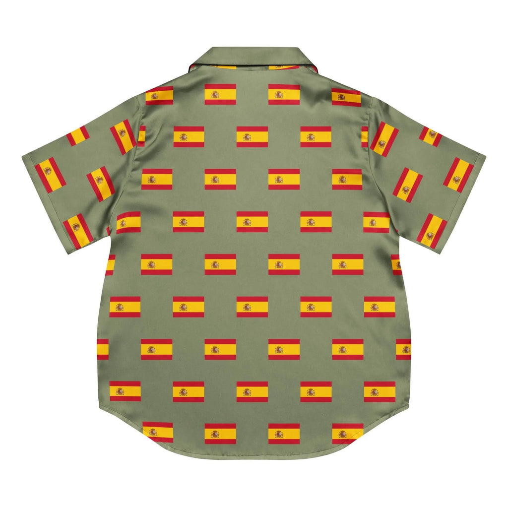Comprar Camiseta de pijama de manga corta Verde Bandera España con ribete La Flamenca de Borgoña Bandera España
