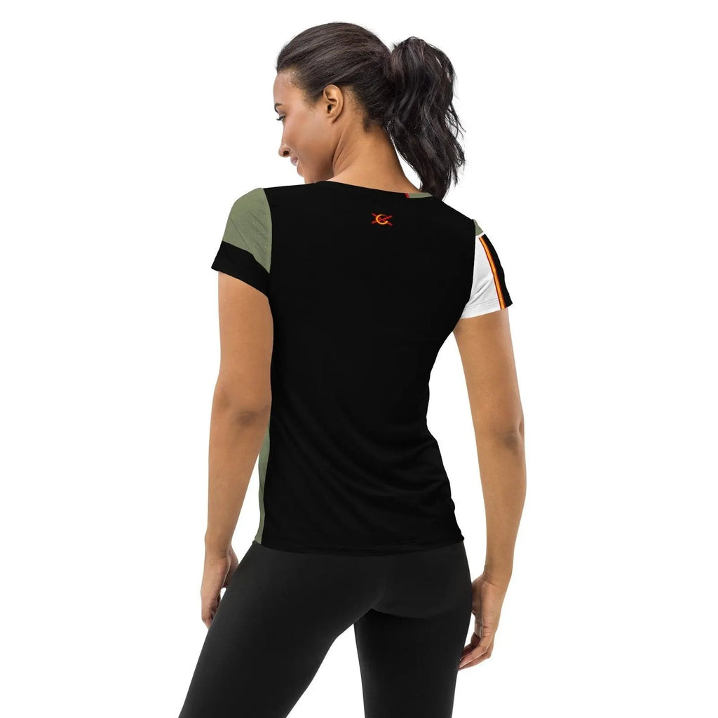 Comprar Camiseta Bandera de España deportiva mujer Bandera España La Flamenca de Borgoña Patricia Muñoz VOX