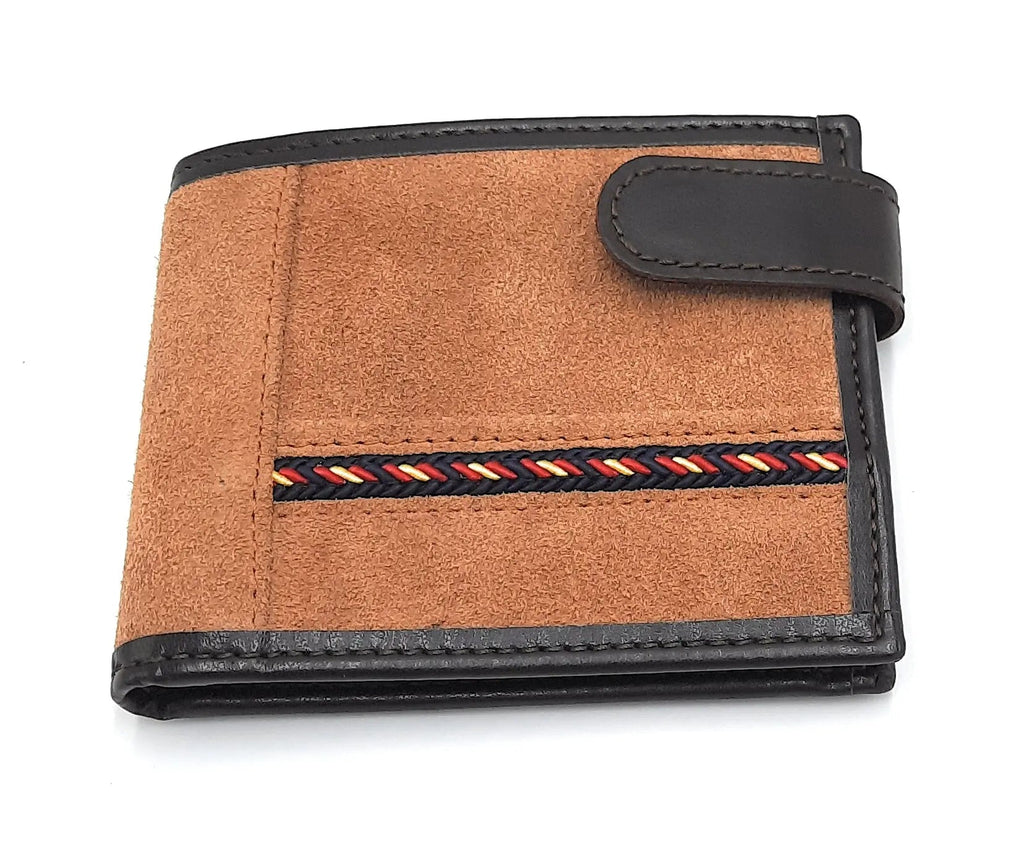 Comprar Cartera caballero piel serraje camel Bandera España Bandera España La Flamenca de Borgoña Patricia Muñoz VOX