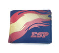 Comprar Cartera de hombre azul España serigrafiada con llamarada Bandera España La Flamenca de Borgoña Patricia Muñoz VOX