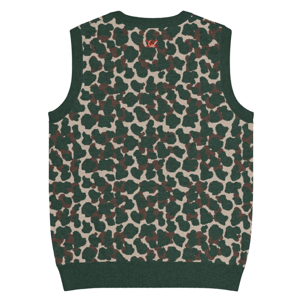 Comprar Chaleco Camuflaje de punto con cuello pico Bandera España La Flamenca de Borgoña Patricia Muñoz VOX