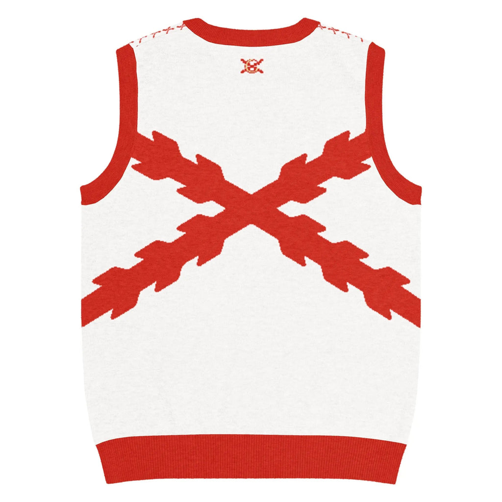 Comprar Chaleco de punto con cuello pico Cruz de Borgoña La Flamenca de Borgoña, Bandera de España, Cruz de Borgoña, Patricia Muñoz, VOX