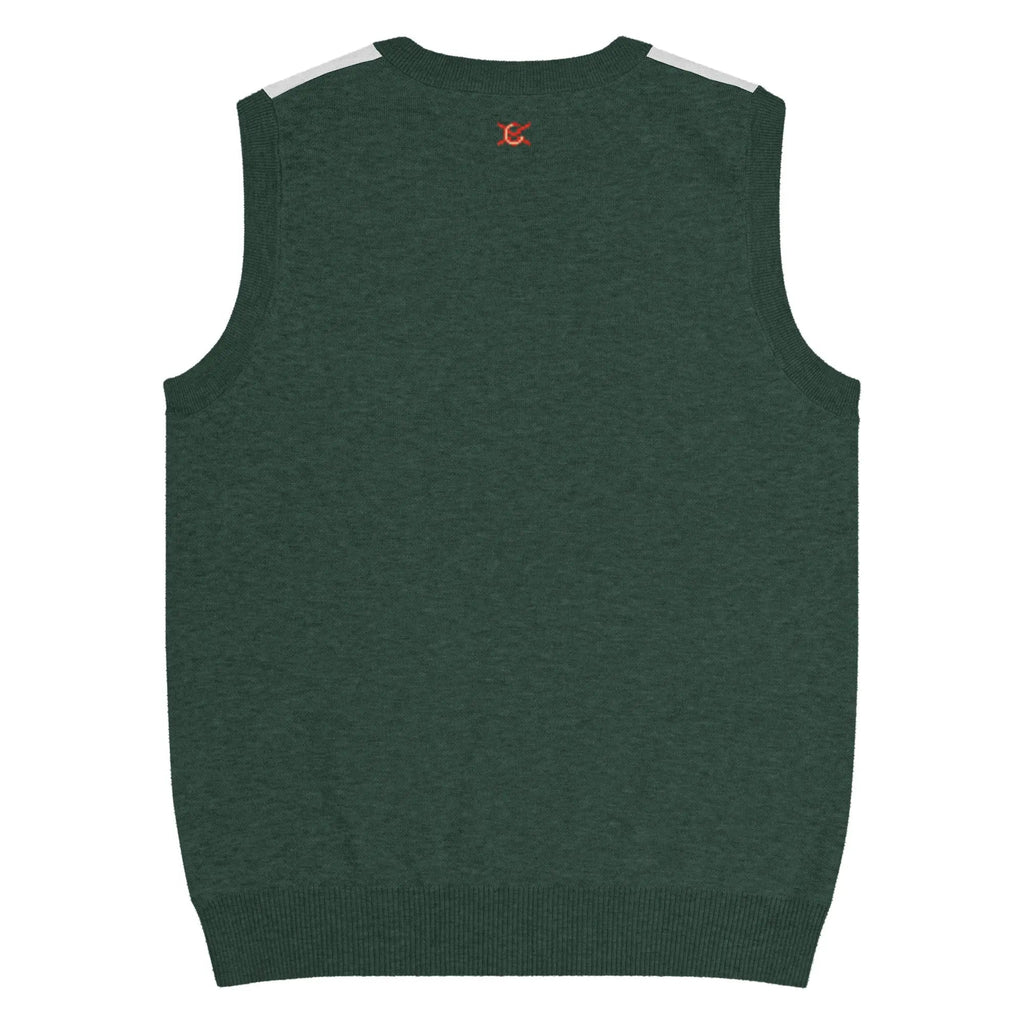 Comprar Chaleco de punto con cuello pico La Flamenca de Borgoña. verde Bandera España La Flamenca de Borgoña Patricia Muñoz VOX