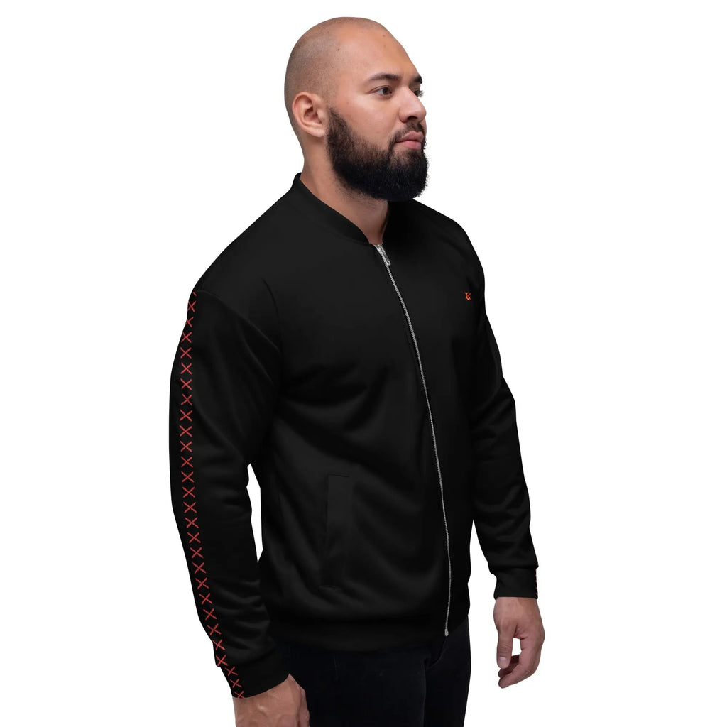 Comprar Chaqueta deportiva Cruz de Borgoña negra bomber unisex Bandera España La Flamenca de Borgoña Patricia Muñoz VOX
