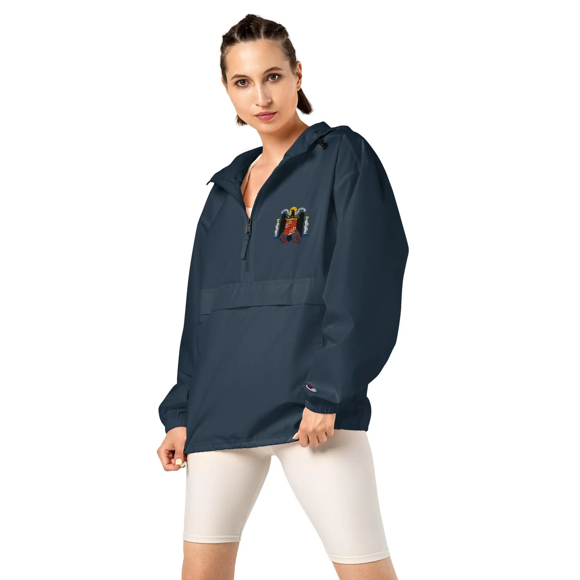 Comprar Chaqueta unisex Águila de San Juan bordada plegable Champion La Flamenca de Borgoña Bandera España
