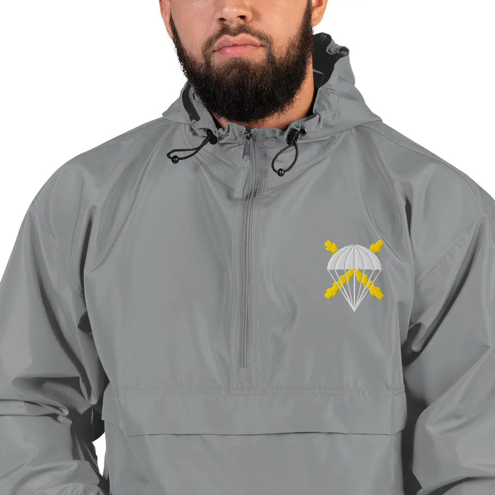 Comprar Chaqueta unisex BRIPAC bordada plegable Champion La Flamenca de Borgoña Bandera España