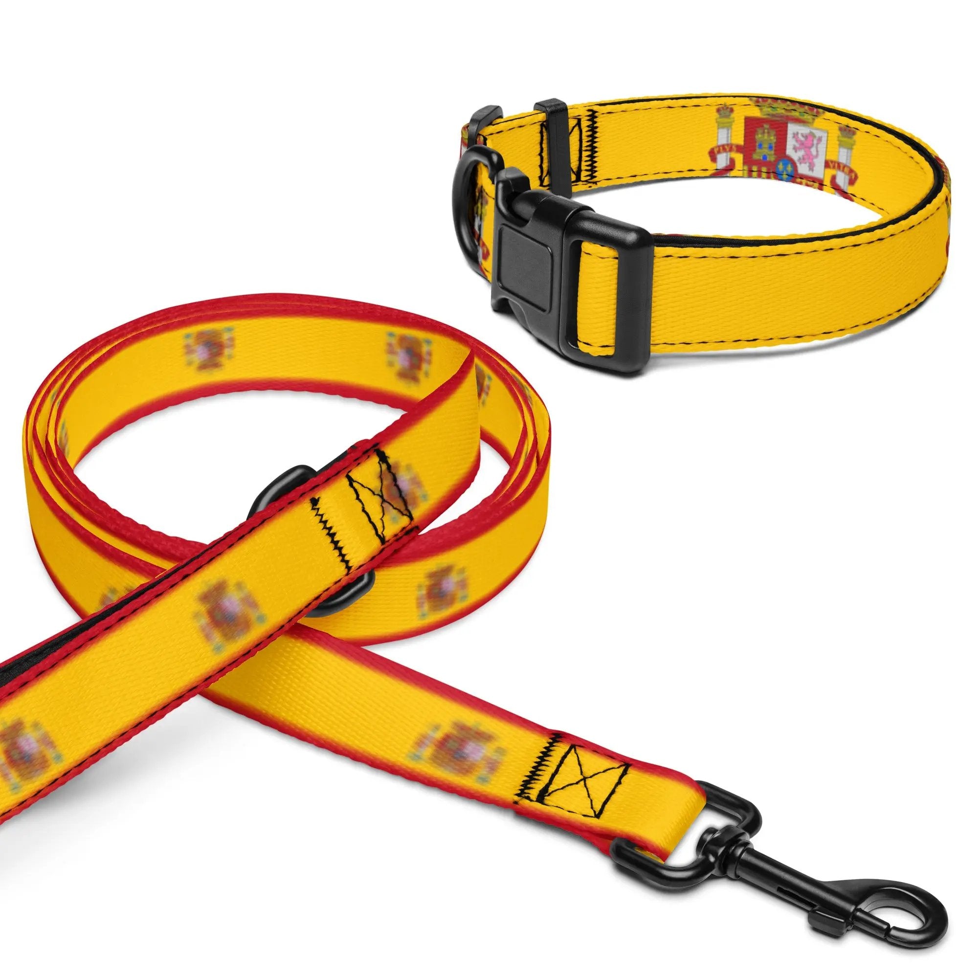 Comprar Collar y correa para mascota Bandera España La Flamenca de Borgoña Bandera España