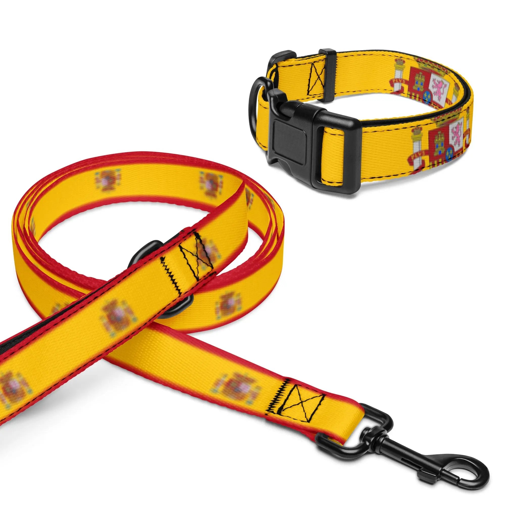 Comprar Collar y correa para mascota Bandera España La Flamenca de Borgoña Bandera España
