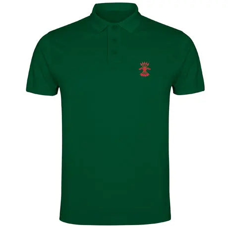 Comprar Polo Falange verde manga corta hombre Bandera España La Flamenca de Borgoña Patricia Muñoz VOX