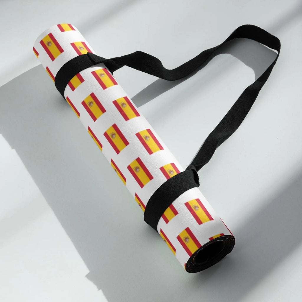 Comprar Esterilla de yoga Bandera España mosaico fondo blanco La Flamenca de Borgoña Bandera España
