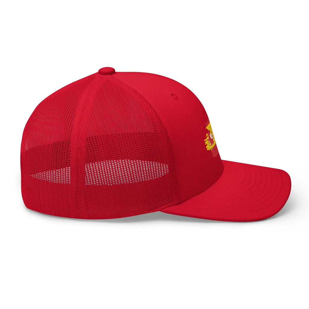 Comprar Gorra Bandera de España bordada trucker Bandera España La Flamenca de Borgoña Patricia Muñoz VOX