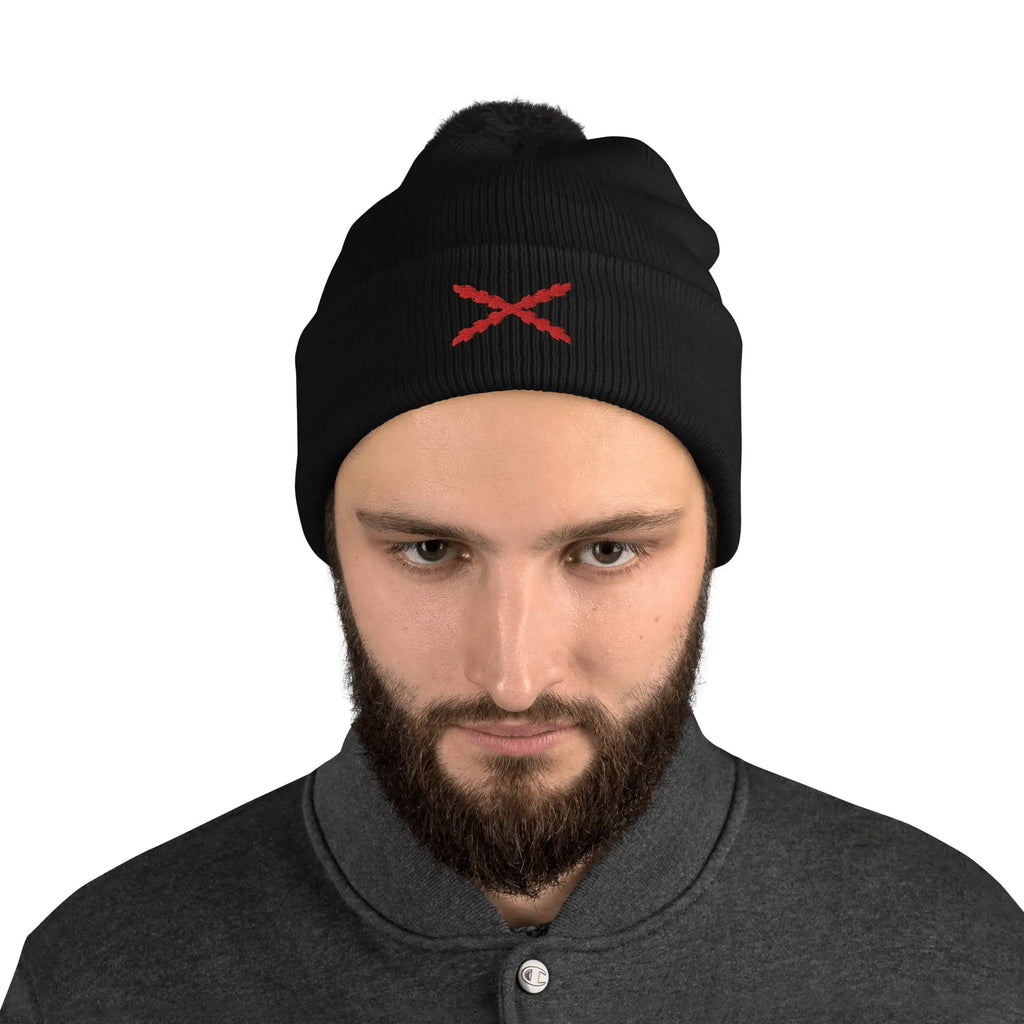 Comprar Gorro Cruz de Borgoña con pompón Bandera España La Flamenca de Borgoña Patricia Muñoz VOX