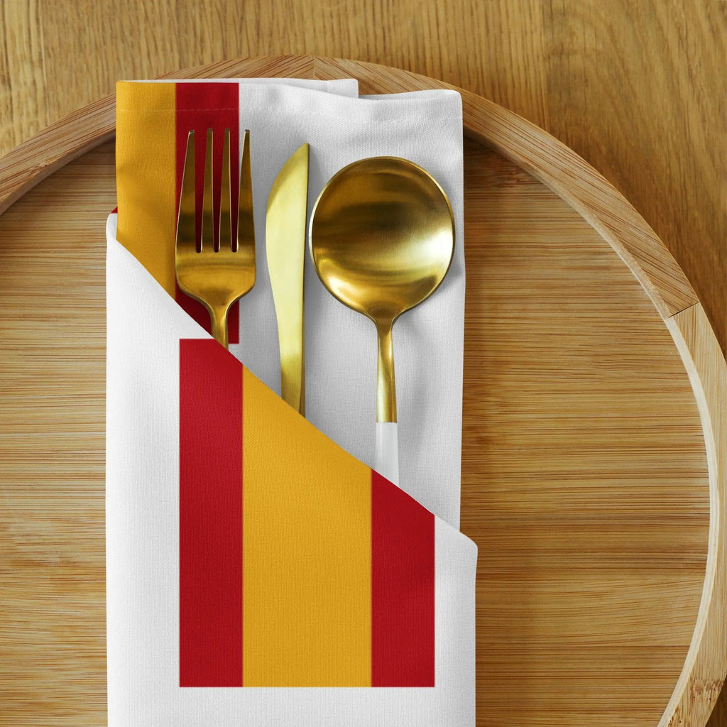 Comprar Juego de servilletas de tela Bandera España tetris La Flamenca de Borgoña Bandera España