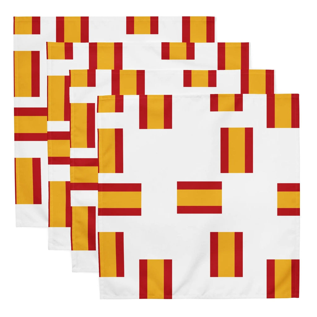 Comprar Juego de servilletas de tela Bandera España tetris La Flamenca de Borgoña Bandera España
