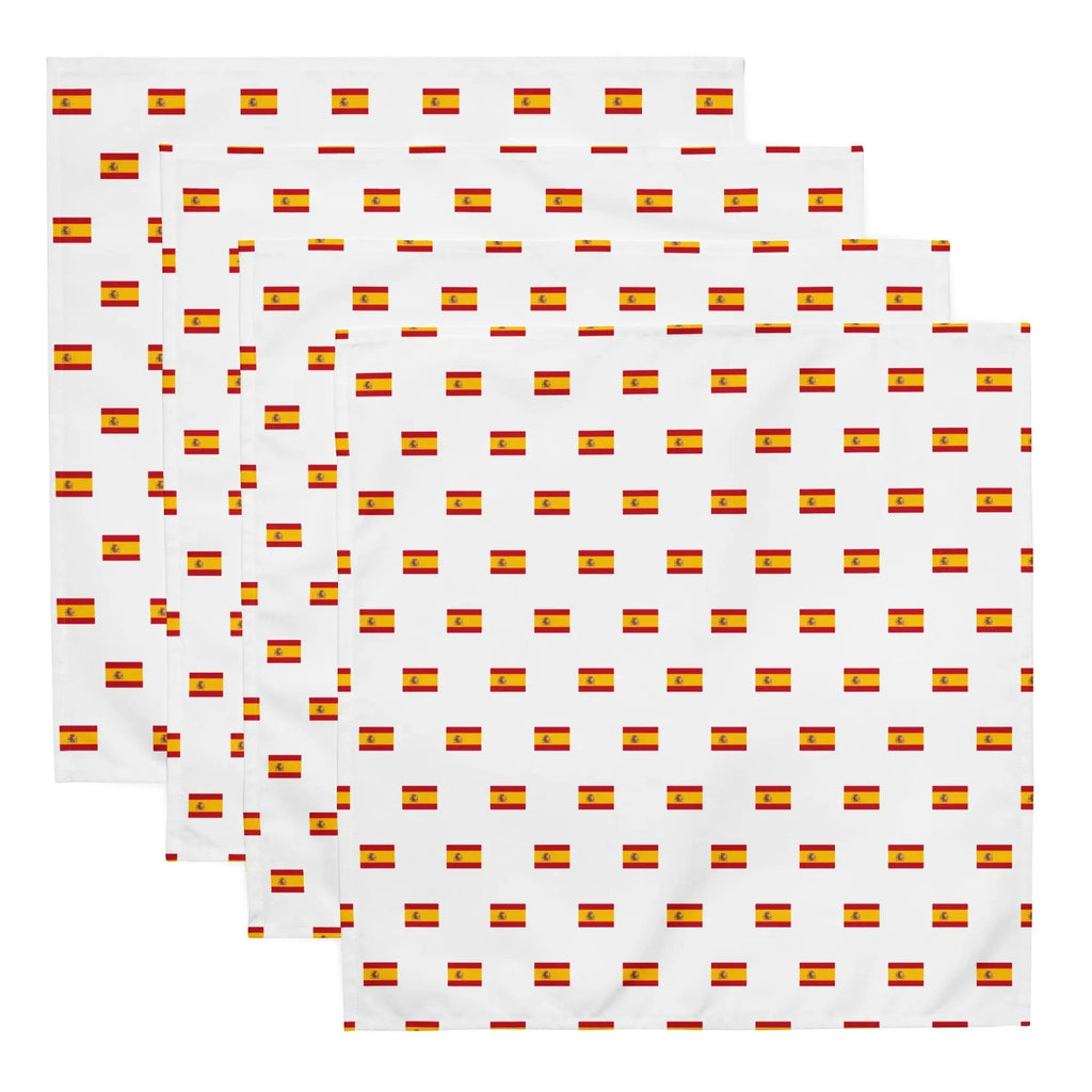 Comprar Juego de servilletas de tela Bandera de España blanca mosaico La Flamenca de Borgoña Bandera España
