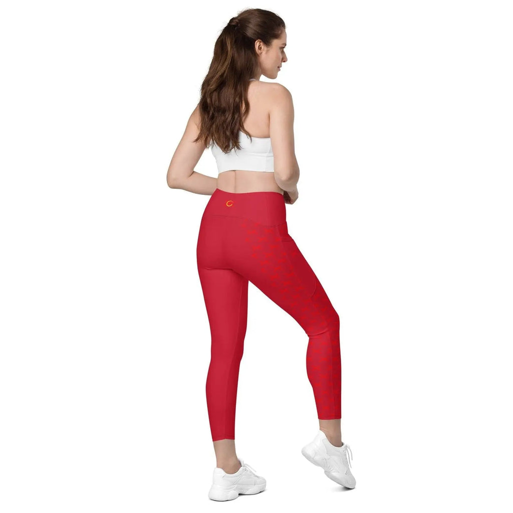 Comprar Leggins Bandera de España mujer cintura cruzada con bolsillos Bandera España La Flamenca de Borgoña Patricia Muñoz VOX