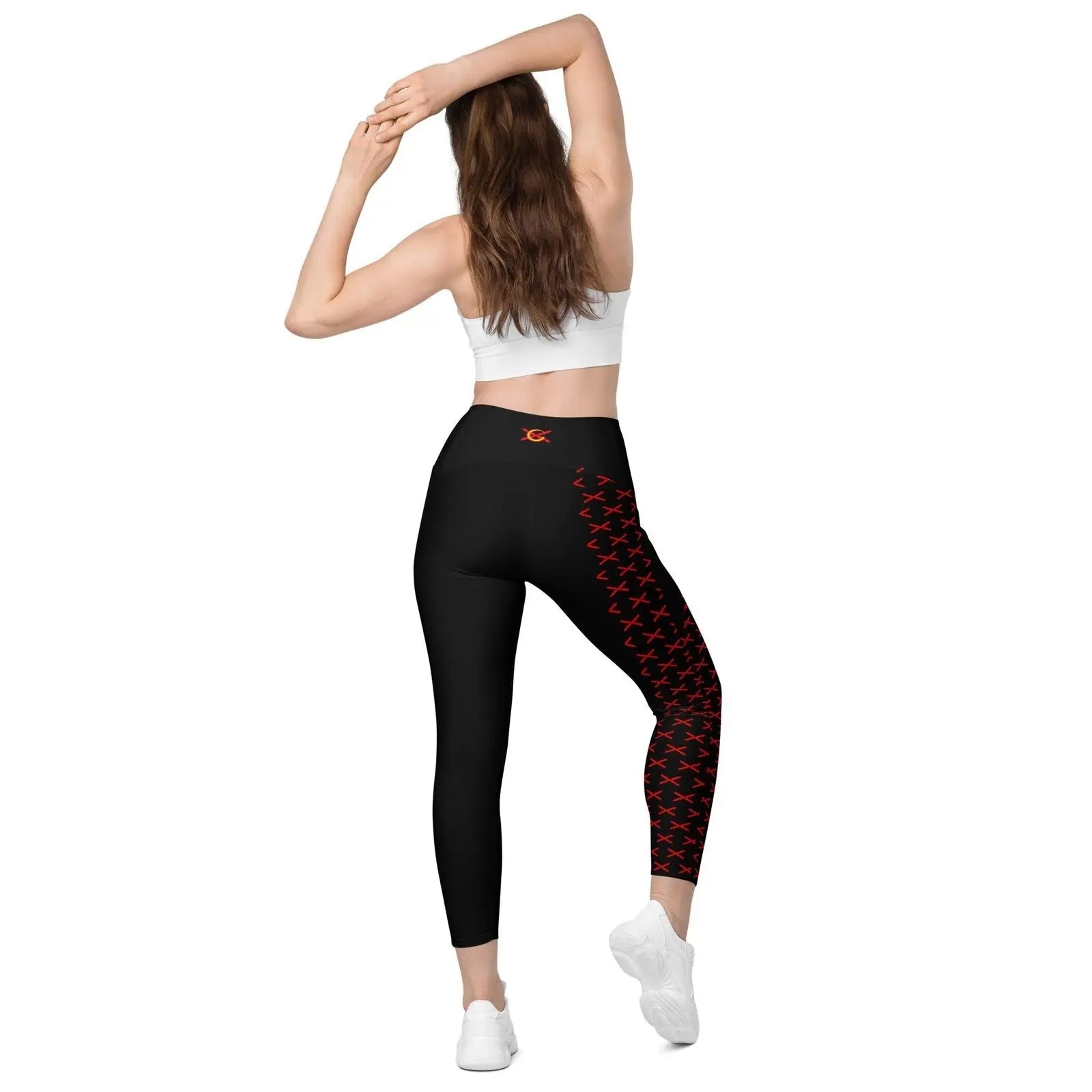 Comprar Leggins de cintura cruzada con bolsillos Cruz de Borgoña Bandera España La Flamenca de Borgoña Patricia Muñoz VOX