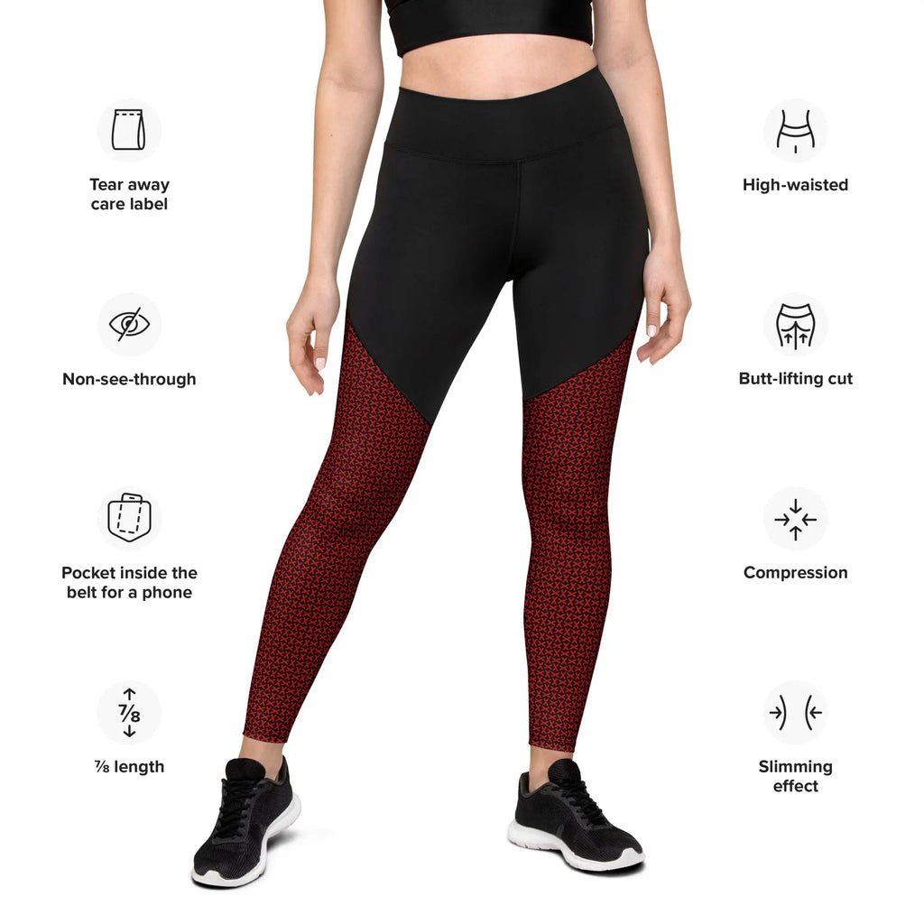 Comprar Leggins de deporte Cruz de Borgoña mosaico Bandera España La Flamenca de Borgoña Patricia Muñoz VOX