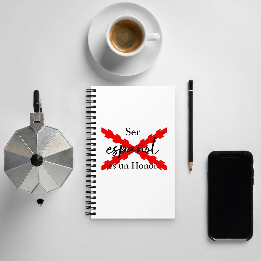 Comprar Libreta de notas con espiral "Ser español es un Honor" La Flamenca de Borgoña Bandera España