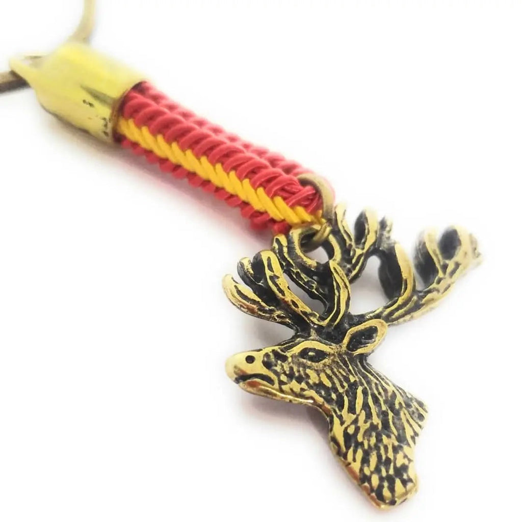 Comprar Llavero Ciervo bandera España bronce Bandera España La Flamenca de Borgoña Patricia Muñoz VOX